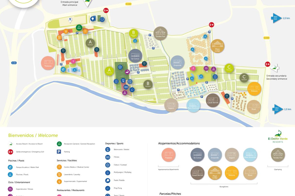 Camping Resort El Delfín Verde Playa de Aro Plan