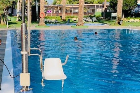 The swimming pools at Camping Resort El Delfín Verde Playa de Aro