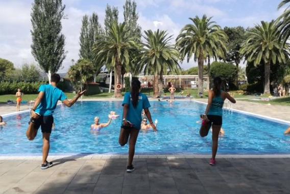 Aquagym in the campsite pool