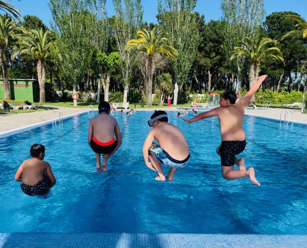 The swimming pools at Camping Resort El Delfín Verde Playa de Aro