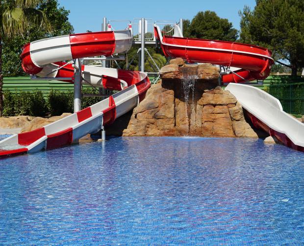 The swimming pools at Camping Resort El Delfín Verde Playa de Aro