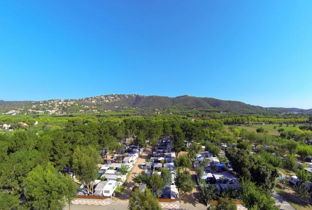 Camping in Playa de Aro, aerial view