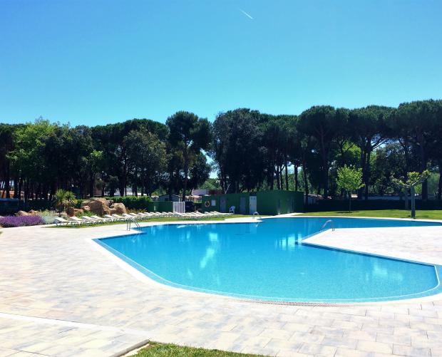The swimming pools at Camping Resort El Delfín Verde Playa de Aro