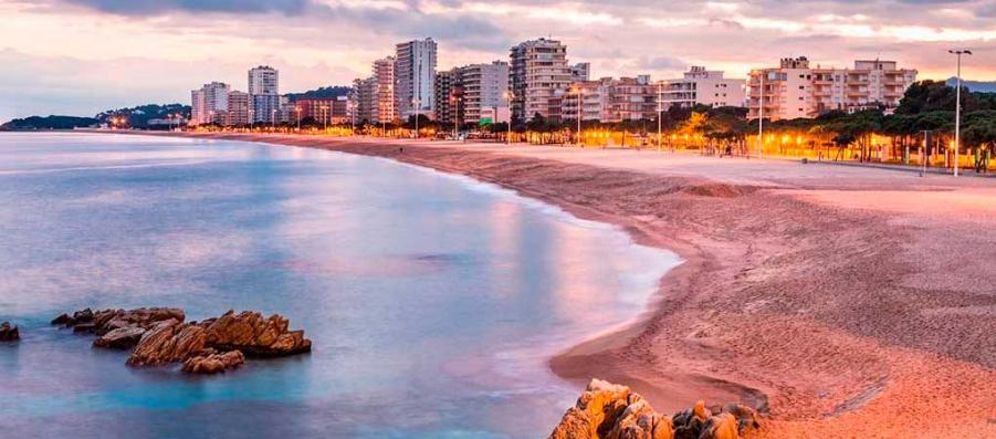 Playa de Aro at sunset