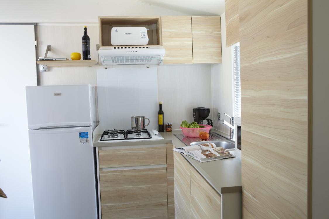 Cuina del Mobil Home Riuet Camping Valldaro Costa Brava