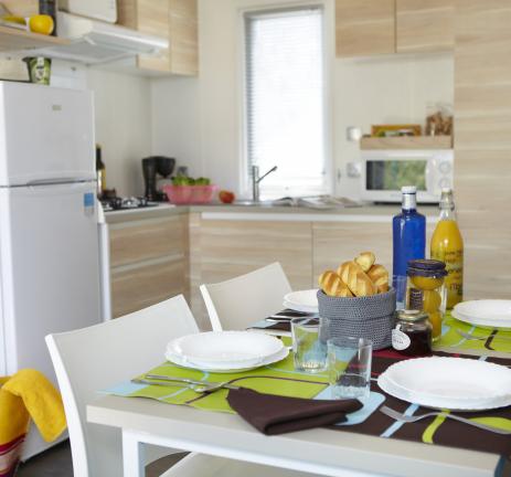 Intérieur du Mobile Home Riuet Camping Valldaro Costa Brava