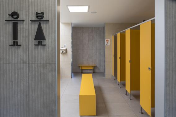 Restrooms at the campsite in Playa de Aro