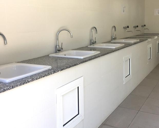 Dishwasher area at Camping Valldaro