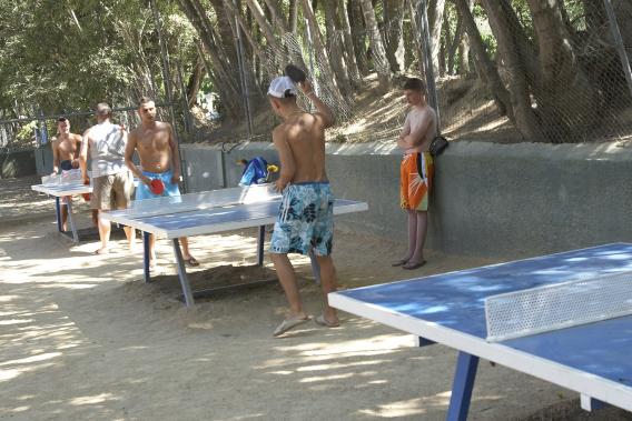 Ping-pong at the campsite